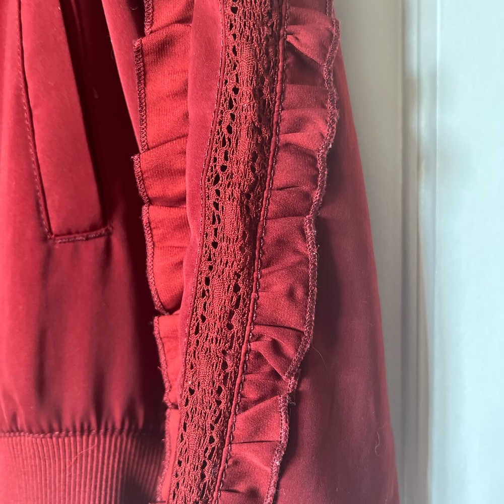 Ruffle & lace bomber jacket